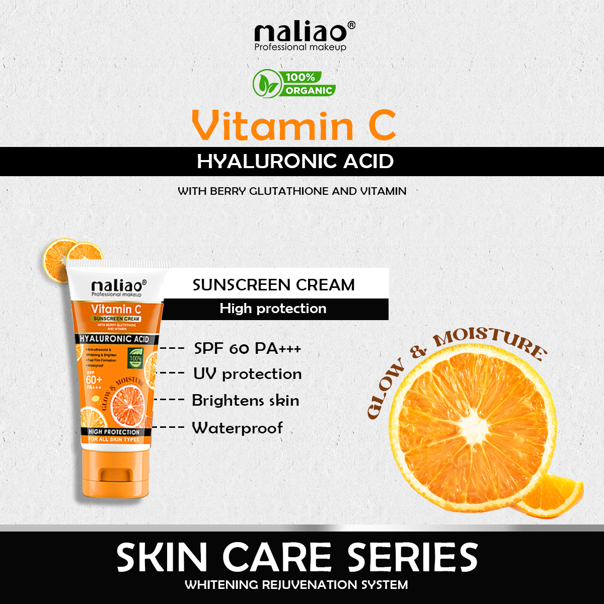 Maliao, SkincareSet, Serum, BeautyProducts, CompleteSkincare, Toner, RadiantSkin, WhiteningCream, FaceWash, Sunscreen, OrganicSkincare, VitaminC,
